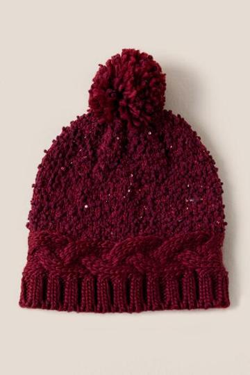 Francesca's Jamie Chenille Beanie In Brick - Brick