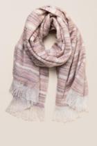 Francesca's Lalita Brushed Stripe Blanket Scarf - Pink