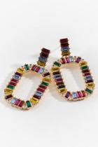 Francesca's Nayeli Rainbow Hexagon Statement Earrings - Multi