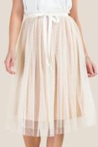 Francesca's Evie Swiss Dot Tulle Skirt - Ivory