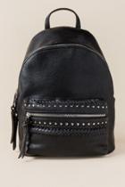 Francesca's Harper Studded And Whipstitch Leather Backpack - Black