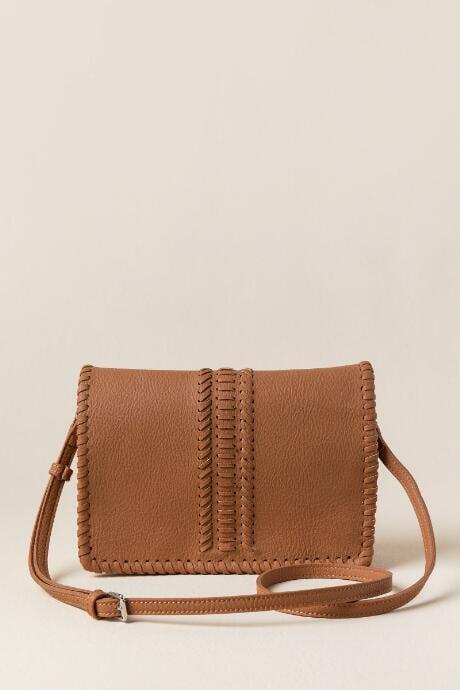 Francesca's Julia Whipstitch Wallet Crossbody - Cognac