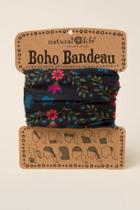 Francesca's Boho Bandeau By Natural Life In Dark Floral Ivy - Black