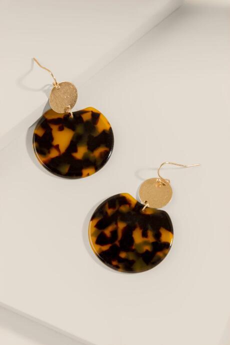 Francesca's Teagan Tortoise Statement Earrings - Amber