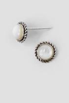 Francesca's Susie Sterling Silver Stud - White