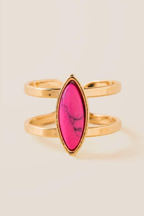 Francesca's Fernanda Pink Marquis Ring - Neon Pink