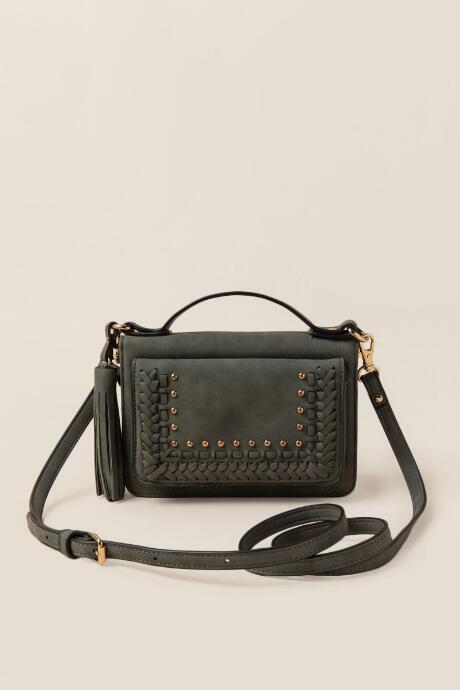 Francesca's Payton Braided Crossbody - Olive