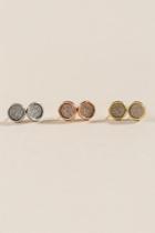 Francesca's Rita Glitter Circles Stud Set - Mixed Plating