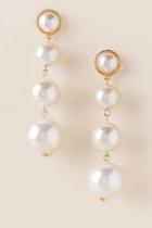 Francesca's Nichole Pearl Bauble Ball Drop Earring - Pearl