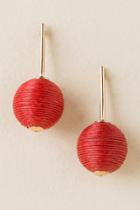 Francesca's Jedica Bauble Ball Drop Earring - Red