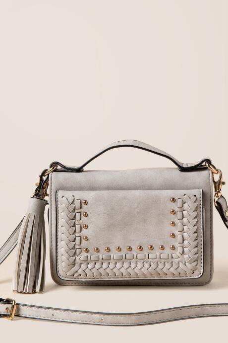 Francesca Inchess Payton Braided Crossbody Wallet - Gray
