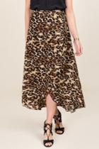 Blue Rain Bernice Cheetah Wrap Skirt - Tan