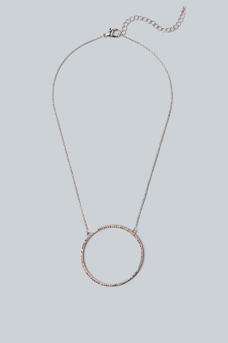 Francesca's Hinkley Open Circle Pendant Necklace - Silver