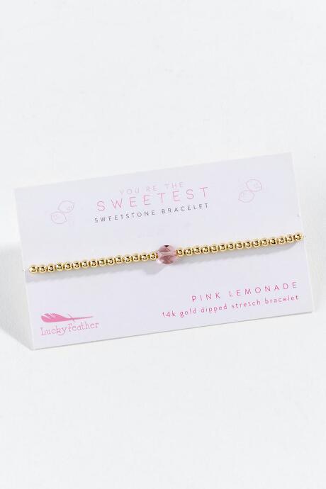 Lucky Feather Pink Lemonade Sweetstone Bracelet - Pink