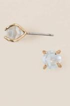 Francesca's Alexia Raw Chip Stud Earring - Light Blue