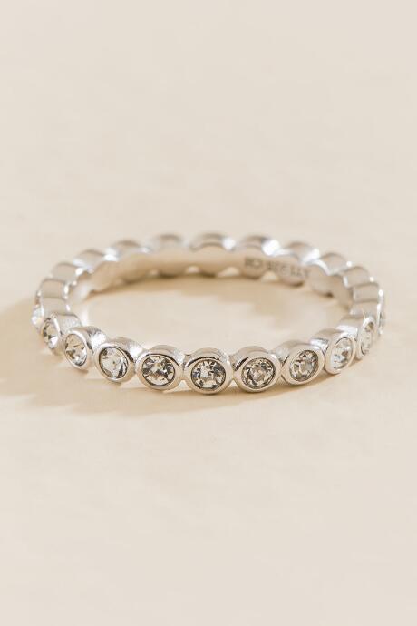 Francesca Inchess Lea Infinity Bezel Ring - Silver