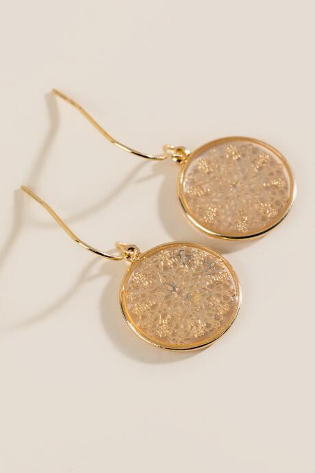 Francesca's Kaitlin Clear Filigree Drop Earrings - Gold