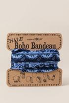 Francesca's Half Boho Bandeau By Natural Life In Denim Stripe - Navy