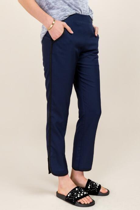 Mi Ami Winny Side Stripe Pant - Navy