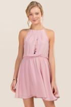 Francesca's Lush Flawless Solid Dress - Mauve