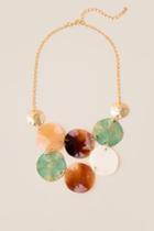 Francesca's Mckenna Linked Circle Necklace - Blush