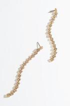 Francesca's Alessia Pav Squares Linear Earrings - Gold