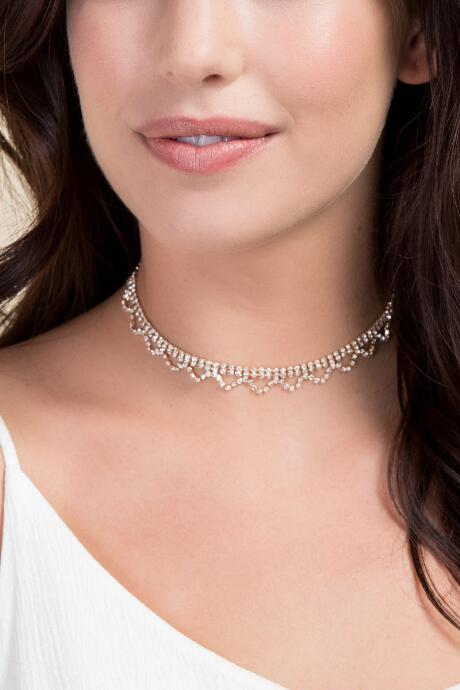 Francesca's Caitriona Crystal Choker - Gold