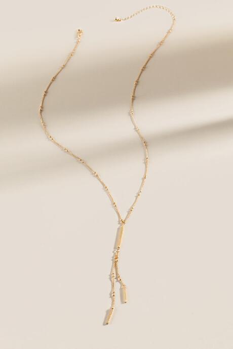 Francesca's Brianna Delicate Lariat Necklace - Gold