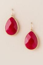 Francesca's Game Day Large Teardrop In Red - Red
