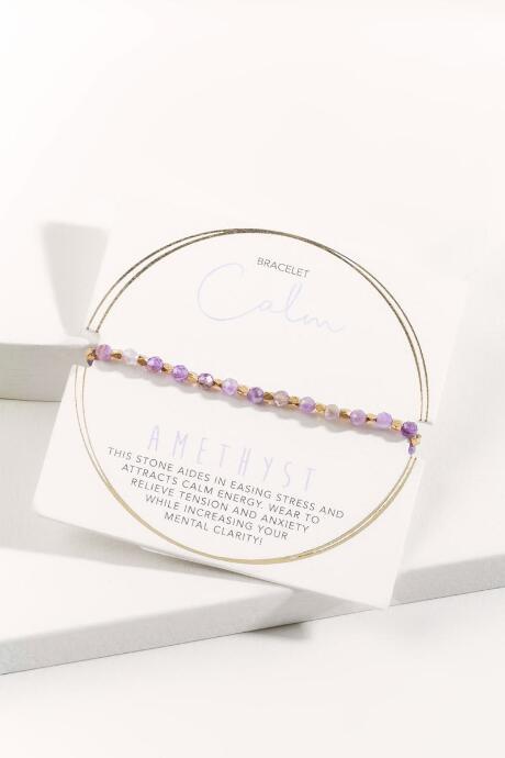 Francesca Inchess Julie Powerstone Carded Bracelet - Purple
