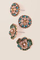 Francesca's Delaney Flower Stud Earring Set - Multi