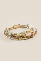 Francesca's Hannah Semi-precious Beaded Bracelet - Gold