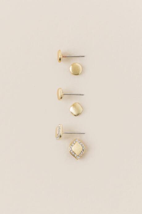 Francesca's Macey Stud Earring Set - Gold