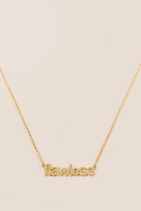 Francesca's Flawless Brass Pendant Necklace - Gold