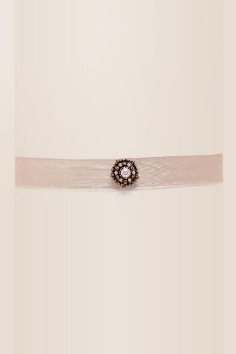 Francesca's Roselynne Chiffon Choker - Blush