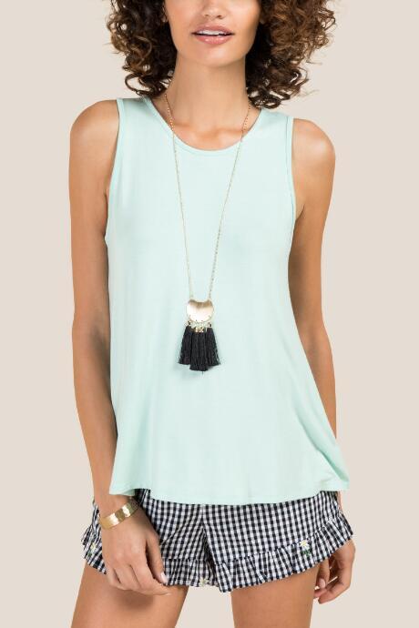 Francesca's Amandalyn Basic Flow Sleeveless Top - Mint