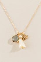 Francesca's Corette Elephant Charm Necklace - Gray