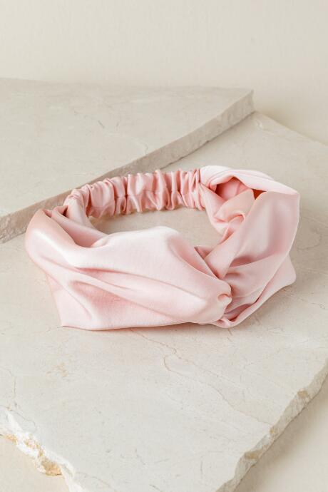 Francesca's Adeline Satin Turban - Pink