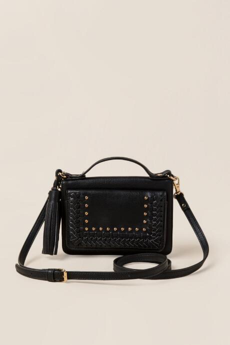 Francesca's Payton Braided Crossbody - Black