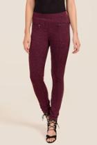 One To One Marrisa Center Seam Moto Pant - Wine