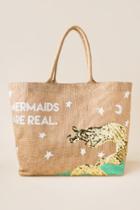 Francesca's Mermaids Are Real Beach Tote - Turquoise