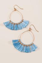 Francesca Inchess Sofia Tassel Fringe Earrings - Periwinkle