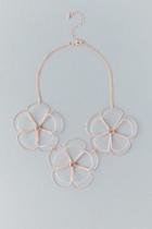 Francesca Inchess Lily Floral Statement Necklace - Rose/gold