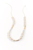 Francesca's Neolee Mixed Bead Necklace - Natural