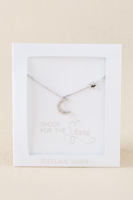Francesca's Shoot For The Stars Delicate Necklace - Silver