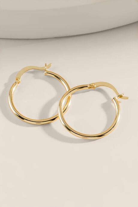 Francesca's Sadie Large Clasp Hoops - Gold