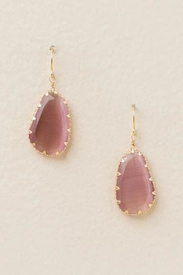 Francesca's Layla Drop Earring In Mauve - Mauve