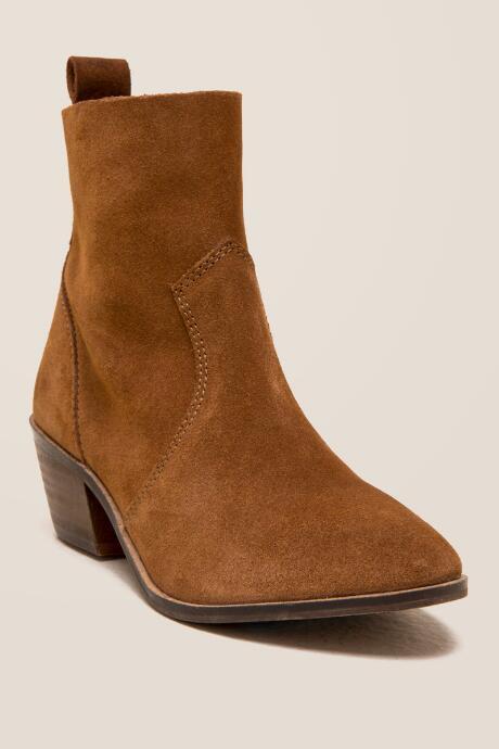 Report Aisha Suede Ankle Boot - Cognac