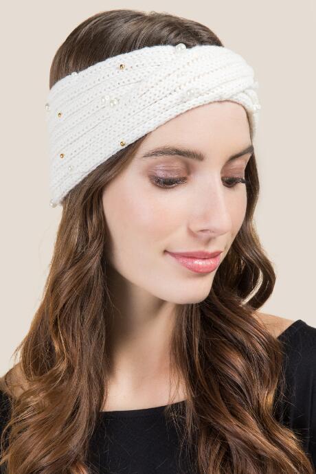 Francesca's Jade Pearl Bead Earband - Ivory