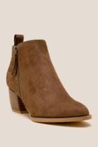 Francesca Inchess Adele Faux Suede Ankle Boot - Brown